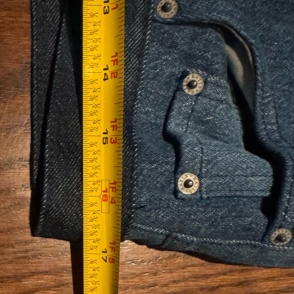 Rails Getty Crop Jeans Womens Size 31 Indigo Patchwork High Rise Wide Leg H - Picture 6 of 16